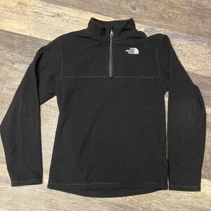 The North Face Boys 1/4 Fleece Pullover Black Size Youth Large (14/16)